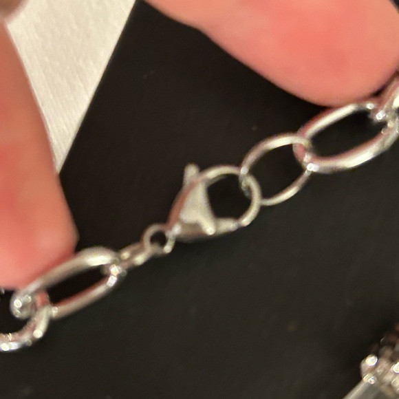 Crystal pendant necklace, large crystal pendant necklace place, silver chain - Picture 11 of 13